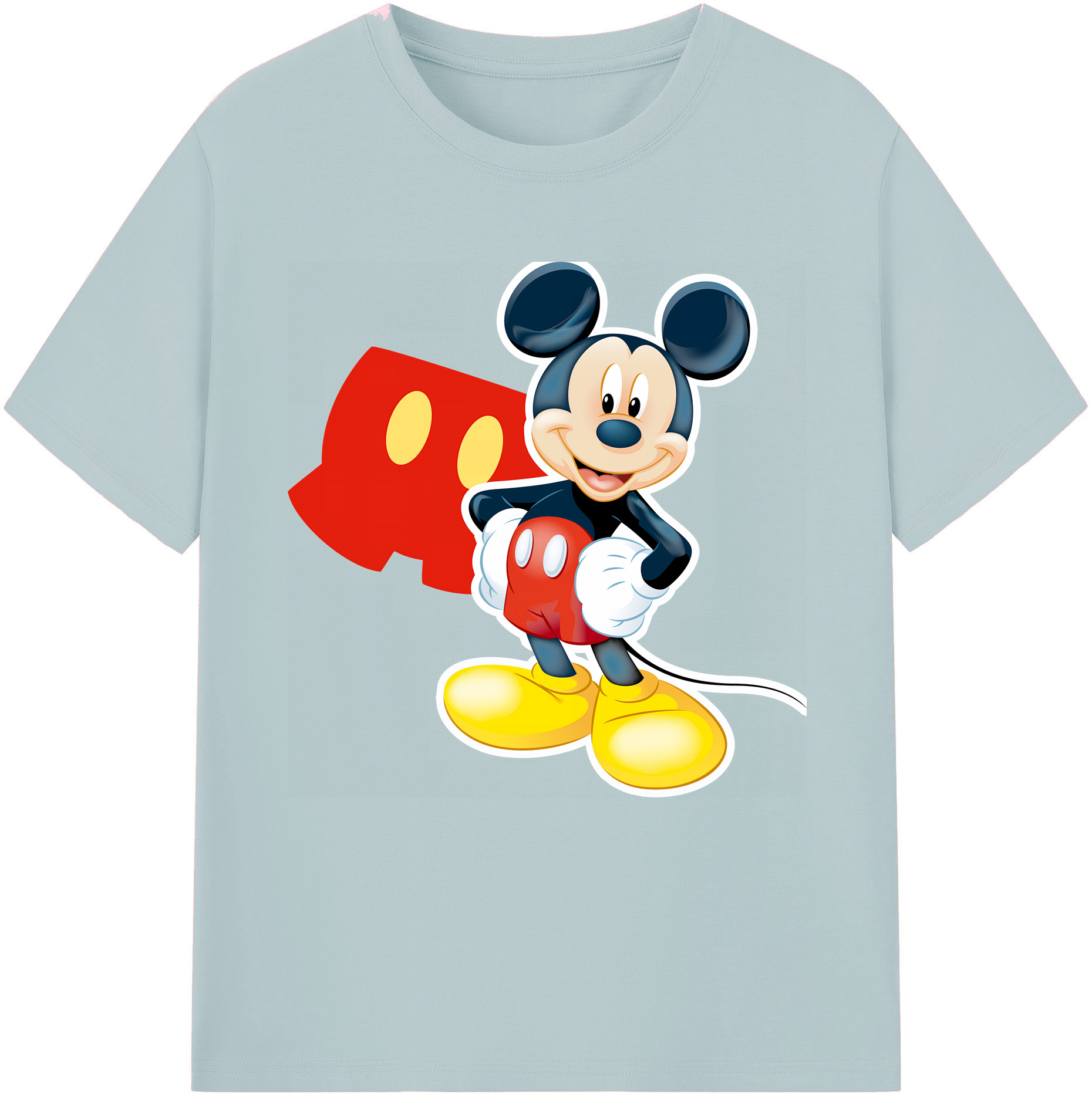 （画像用） ミッキーマウス Mickey Mouse 綿100％半袖Tシャツ（フロントプリント）
